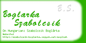 boglarka szabolcsik business card